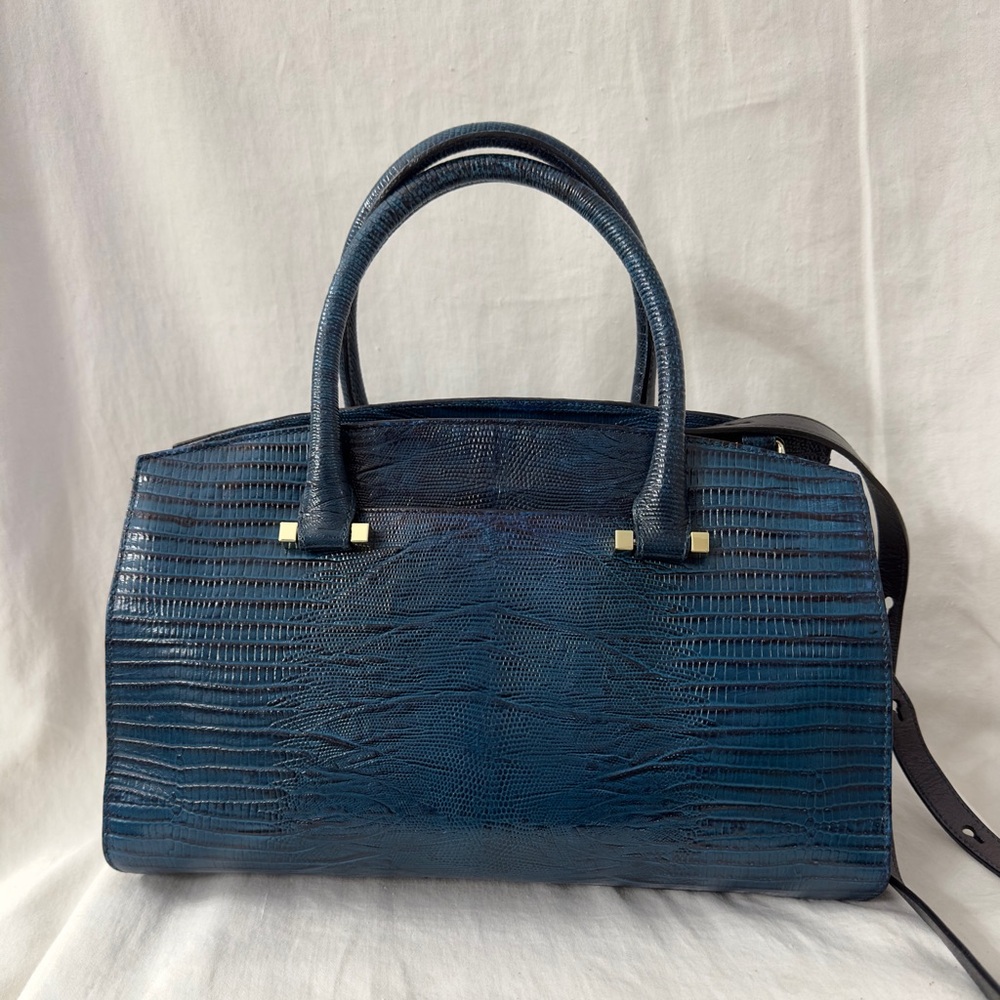 Brahmin Rare Greta Lizard & Python/Snakeskin Opal… - image 5